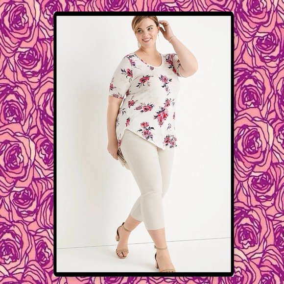 Maurices Plus Size Flawless Floral Tunic Tee 3X - Picture 4 of 10